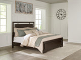 Covetown Dark Brown Queen Panel Bed from Ashley Furniture - Luna Furniture