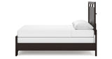 Covetown Queen Panel Bed with Mirrored Dresser and Nightstand in Dark Brown from Ashley Furniture - Luna Furniture