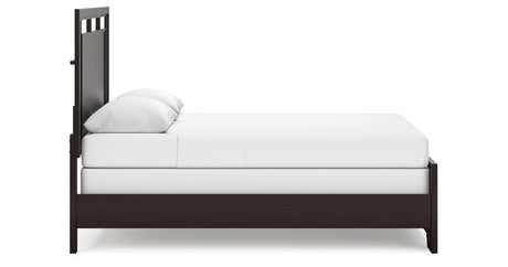Covetown Queen Panel Bed with Dresser and 2 Nightstands in Dark Brown from Ashley - Luna Furniture