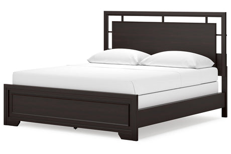 Covetown Dark Brown California King Panel Bed from Ashley - Luna Furniture