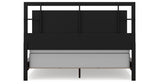 Covetown California King Panel Bed with Mirrored Dresser and Chest in Dark Brown from Ashley Furniture - Luna Furniture