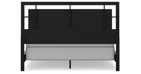 Covetown California King Panel Bed with Dresser in Dark Brown from Ashley Furniture - Luna Furniture