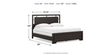 Covetown California King Panel Bed with Dresser and 2 Nightstands in Dark Brown from Ashley Furniture - Luna Furniture