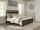 Covetown Dark Brown King Panel Bed from Ashley Furniture - Luna Furniture