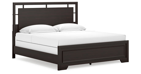 Covetown Dark Brown King Panel Bed from Ashley Furniture - Luna Furniture