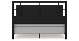 Covetown King Panel Bed with Dresser and 2 Nightstands in Dark Brown from Ashley - Luna Furniture