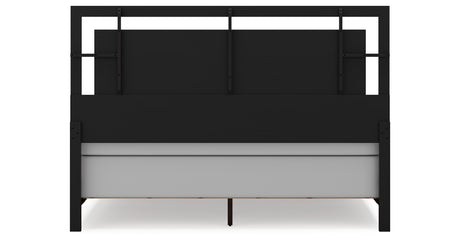 Covetown King Panel Bed with Dresser and 2 Nightstands in Dark Brown from Ashley - Luna Furniture
