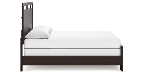 Covetown King Panel Bed with Dresser in Dark Brown from Ashley Furniture - Luna Furniture