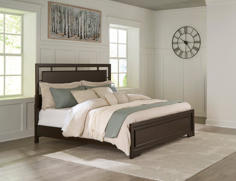 Covetown Dark Brown Panel Bedroom Set from Ashley - Luna Furniture