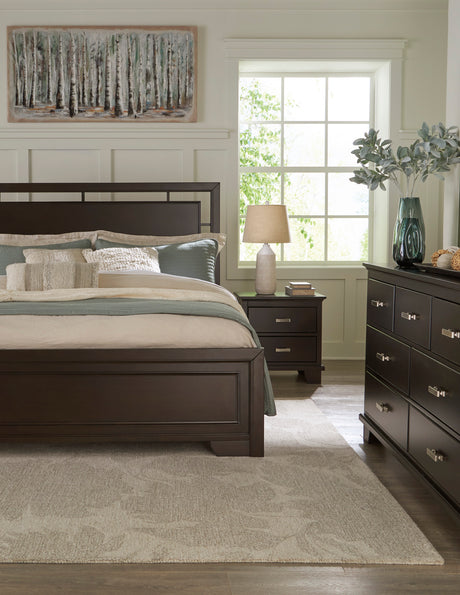 Covetown Dark Brown Panel Bedroom Set from Ashley - Luna Furniture