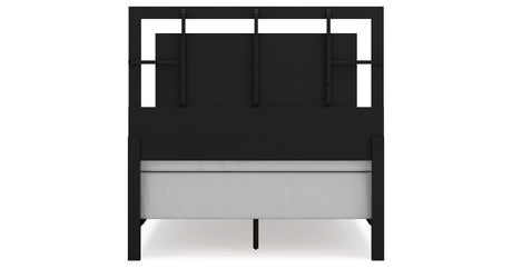 Covetown Full Panel Bed with Mirrored Dresser and Nightstand in Dark Brown from Ashley Furniture - Luna Furniture