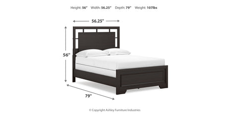 Covetown Full Panel Bed with Dresser and 2 Nightstands in Dark Brown from Ashley Furniture - Luna Furniture