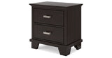 Covetown Twin Panel Bed with Dresser and 2 Nightstands in Dark Brown from Ashley Furniture - Luna Furniture