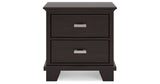 Covetown Queen Panel Bed with Mirrored Dresser and Nightstand in Dark Brown from Ashley Furniture - Luna Furniture