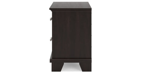 Covetown Twin Panel Bed with Dresser and 2 Nightstands in Dark Brown from Ashley Furniture - Luna Furniture