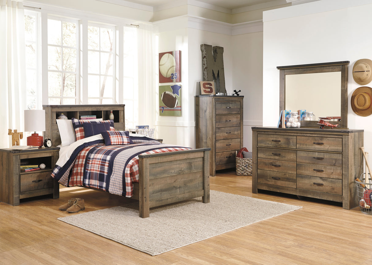 Trinell Brown Youth Bookcase Panel Bedroom Set from Ashley - Luna Furniture
