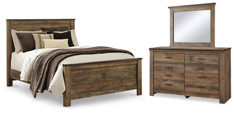 Trinell Queen Panel Bed, Dresser and Mirror from Ashley - Luna Furniture