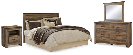 Trinell Brown King/California King Panel Headboard, Dresser, Mirror and Nightstand from Ashley Furniture - Luna Furniture