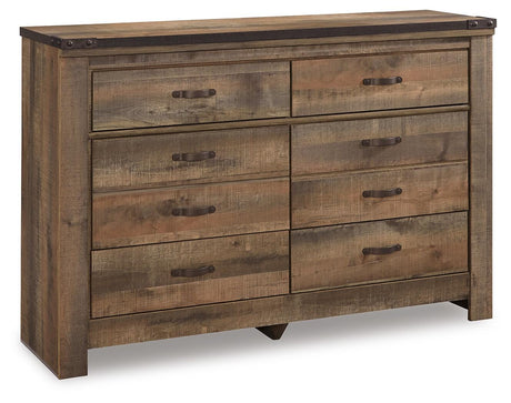Trinell Brown Full Bookcase Storage Bed, Dresser and Nightstand from Ashley Furniture - Luna Furniture