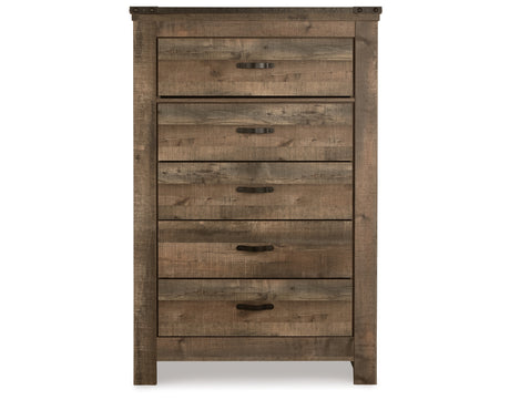 Trinell Brown Queen Panel Headboard, Dresser, Mirror, Chest and Nightstand from Ashley - Luna Furniture