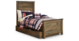 Trinell Brown Twin Storage Platform Bed with 1 Large Drawer from Ashley Furniture - Luna Furniture