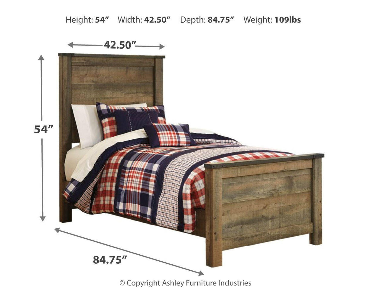 Trinell Brown Twin Panel Bed from Ashley Furniture - Luna Furniture
