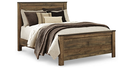 Trinell Brown Queen Panel Bed and Nightstand from Ashley - Luna Furniture