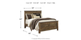 Trinell Brown Queen Panel Bed, Dresser, Mirror and Nightstand from Ashley Furniture - Luna Furniture