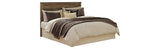 Trinell Brown King/California King Panel Headboard Bed with Mirrored Dresser and 2 Nightstands from Ashley - Luna Furniture