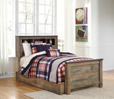 Trinell Brown Twin Bookcase Storage Platform Bed with 1 Large Drawer from Ashley Furniture - Luna Furniture