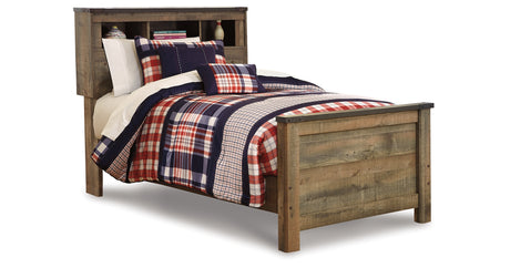 Trinell Brown Twin Bookcase Panel Bed from Ashley Furniture - Luna Furniture