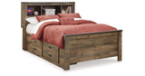 Trinell Brown Full Bookcase Storage Platform Bed with 2 Drawers from Ashley - Luna Furniture