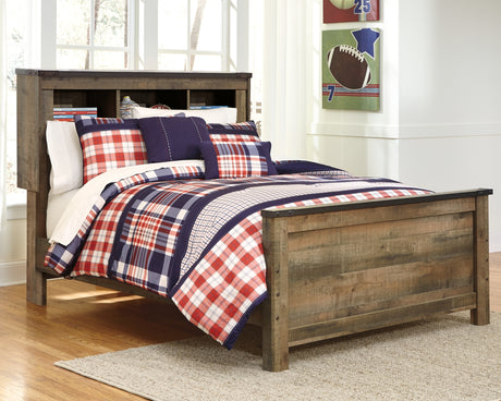 Trinell Brown Full Bookcase Panel Bed from Ashley Furniture - Luna Furniture