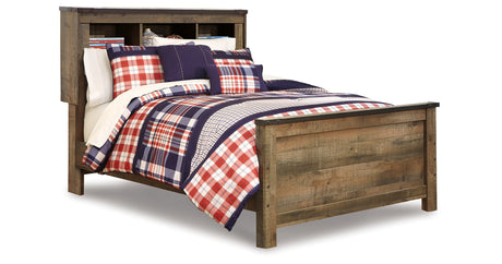 Trinell Brown Full Bookcase Panel Bed from Ashley Furniture - Luna Furniture
