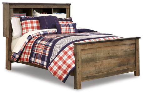 Trinell Brown Full Bookcase Panel Bed from Ashley Furniture - Luna Furniture