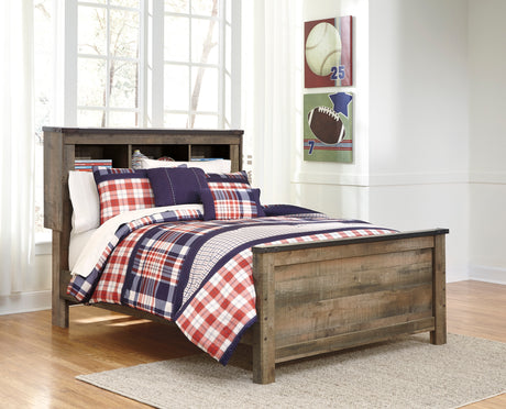 Trinell Brown Full Bookcase Panel Bed from Ashley - Luna Furniture
