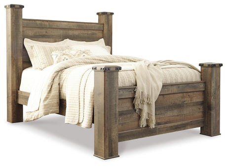 Trinell Brown Queen Poster Bed from Ashley Furniture - Luna Furniture