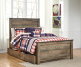 Trinell Brown Full Storage Platform Bed with 1 Large Drawer from Ashley Furniture - Luna Furniture