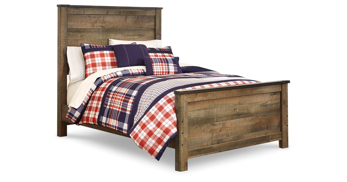 Trinell Brown Full Panel Bed, Dresser, Mirror and Nightstand from Ashley Furniture - Luna Furniture