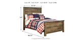 Trinell Brown Full Panel Bed, Dresser, Mirror and Nightstand from Ashley Furniture - Luna Furniture