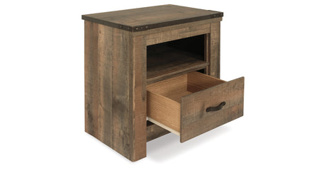 Trinell Brown Queen Panel Bed, Chest and 2 Nightstands from Ashley Furniture - Luna Furniture