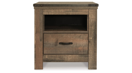 Trinell Brown Queen Poster Bed, Dresser, Mirror and Nightstand from Ashley - Luna Furniture