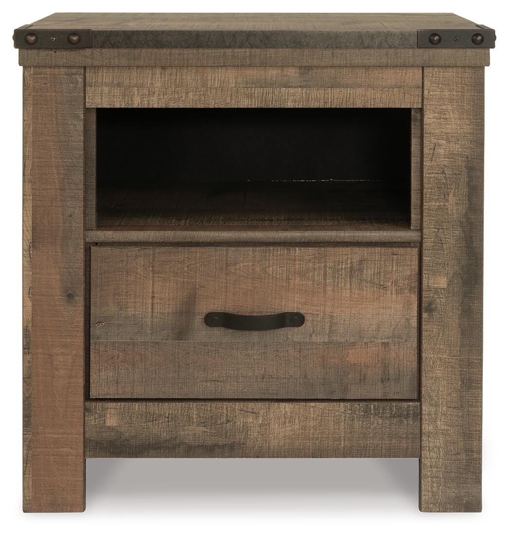 Trinell Brown King/California King Panel Headboard, Dresser, Mirror and Nightstand from Ashley Furniture - Luna Furniture