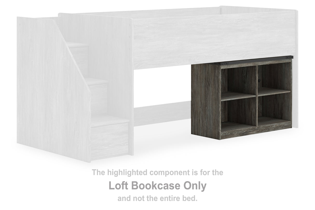 Frandern Gray Loft Bookcase from Ashley - Luna Furniture