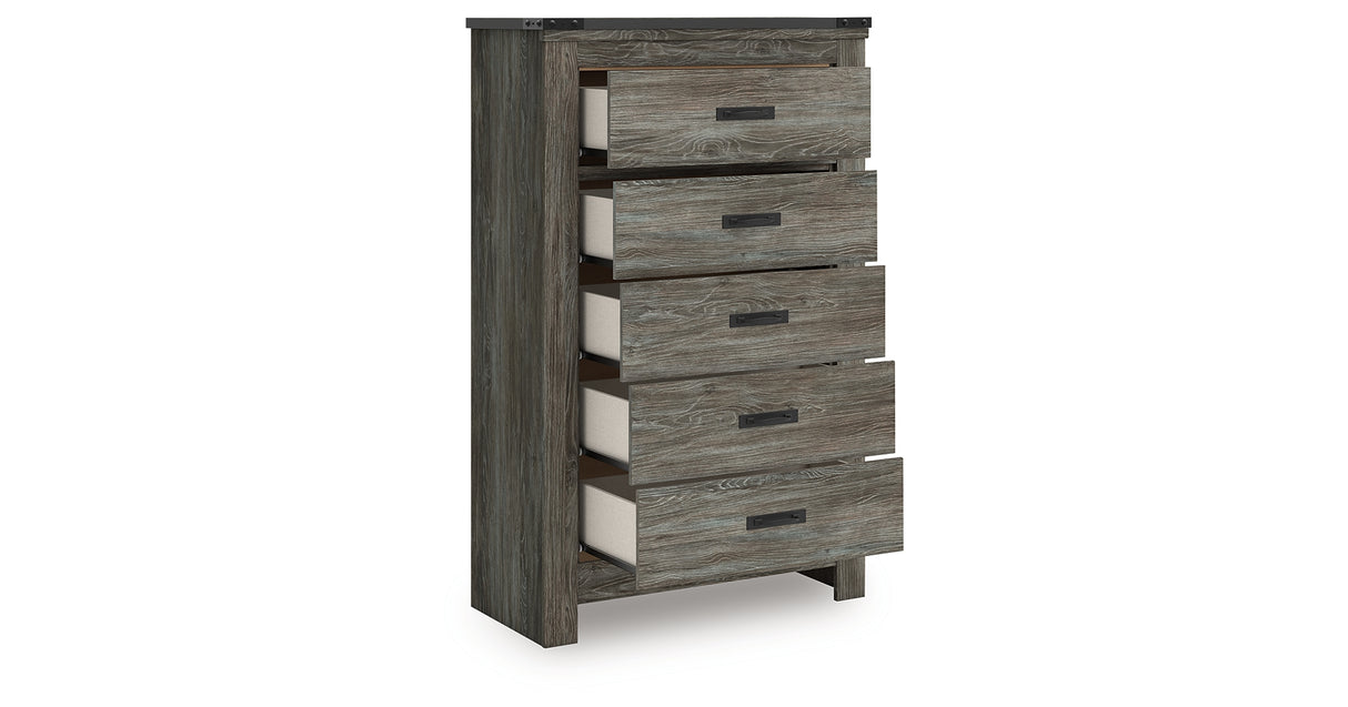 Frandern Gray Chest of Drawers from Ashley Furniture - Luna Furniture