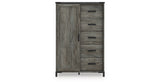 Frandern Full Bookcase Panel Bed with Storage, Dresser, Mirror and Chest from Ashley - Luna Furniture