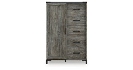 Frandern Full Bookcase Panel Bed with Storage, Dresser, Mirror and Chest from Ashley - Luna Furniture