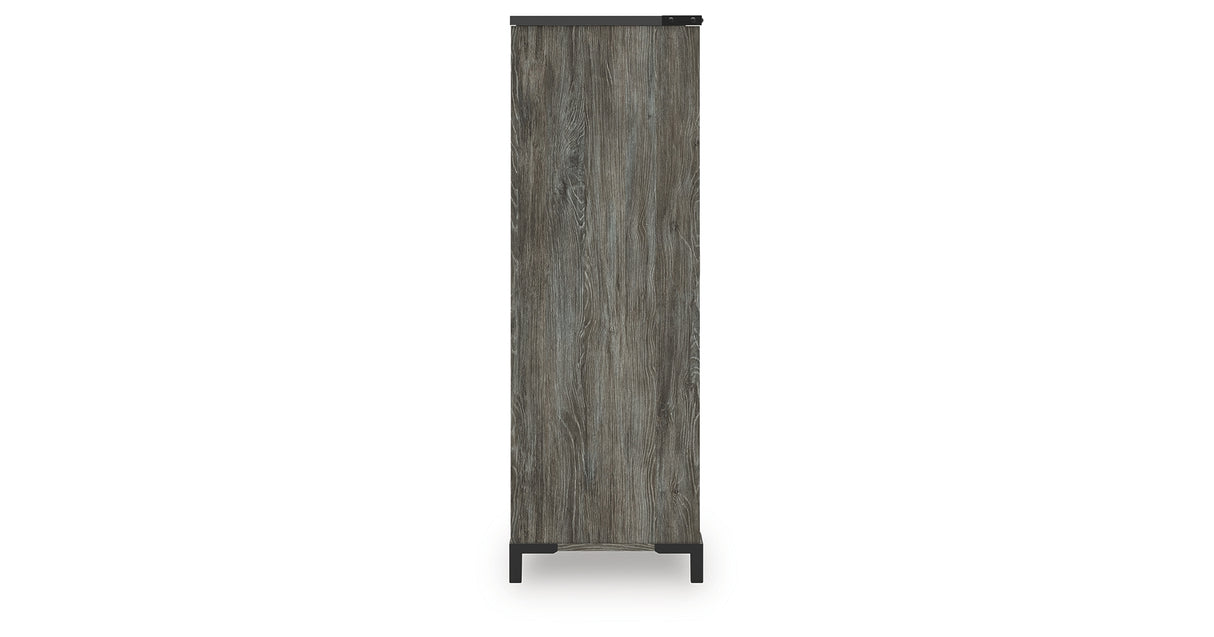 Frandern Full Bookcase Panel Bed with Storage, Dresser, Mirror and Chest from Ashley - Luna Furniture