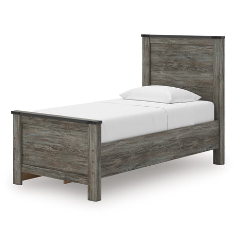 Frandern Black/Gray Twin Storage Platform Bed with 2 Drawers from Ashley - Luna Furniture