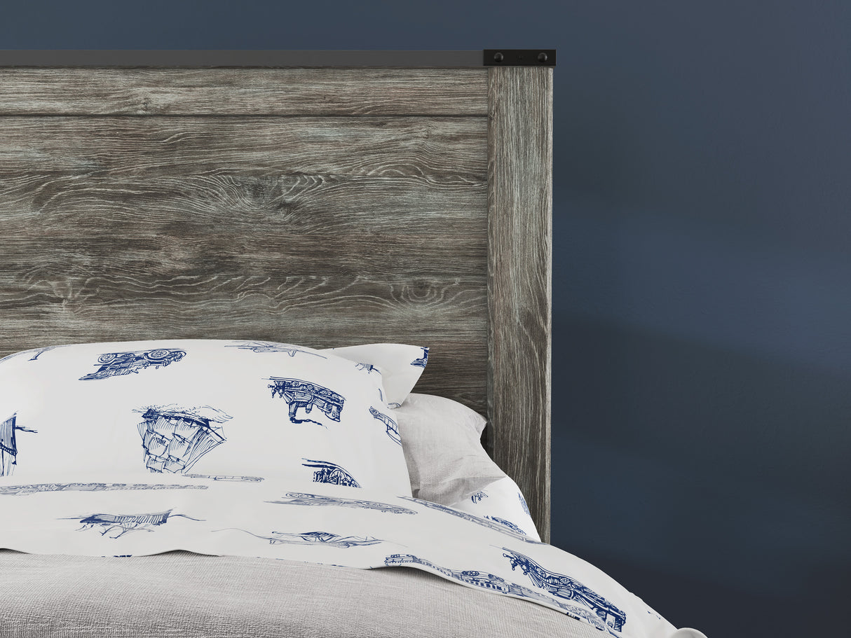 Frandern Black/Gray Twin Storage Platform Bed with 2 Drawers